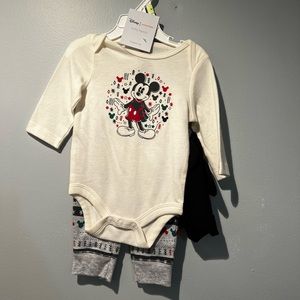 Disney Christmas baby outfit with Mickey Hat